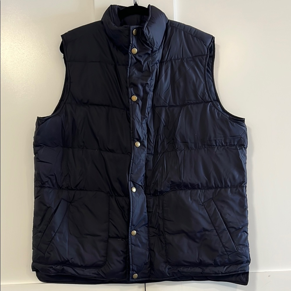 Men's Land’s End Navy Puffer Vest XL 46-48